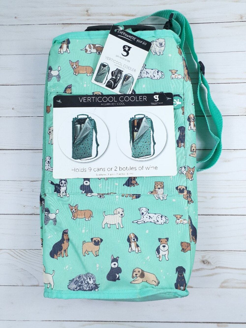 Gecko Brands Verticool Cooler Dogs 9 Cans or 2 Bottles Pockets Carry Strap